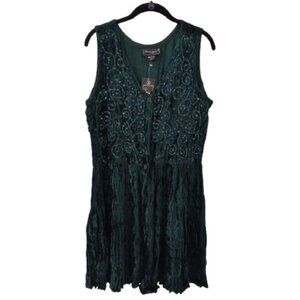 NEW - VTG '90s Nostalgia Green Velvet Whimsigoth Dress/Top - Women's S-M